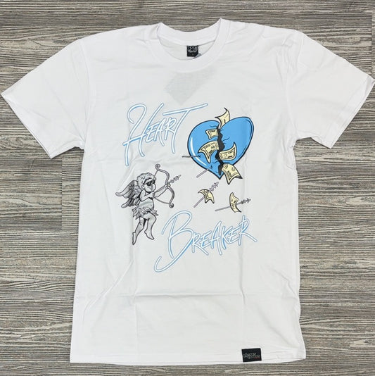 Planet Of The Grapes- heartbreaker ss tee (white/Carolina blue)