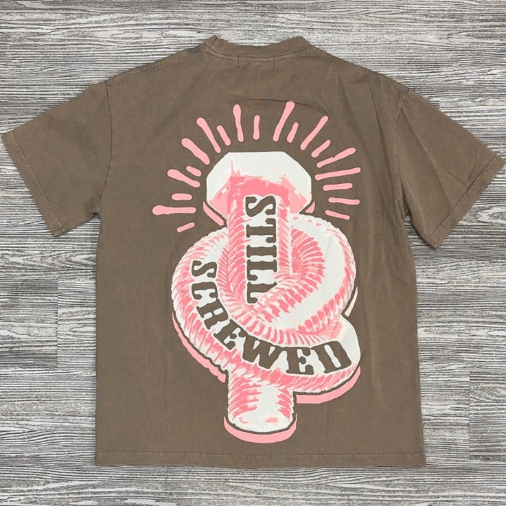 Sugarhill- “screwed up” ss tee (brown)