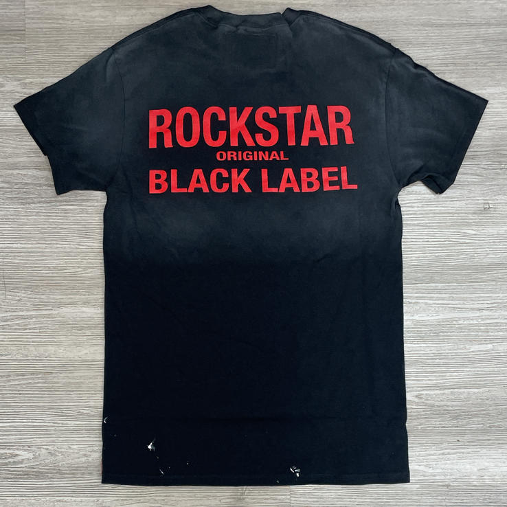 Rockstar- paint splash ss tee (black)