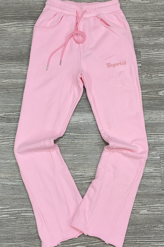 Sugarhill- Janis stacked sweatpants (Pink)