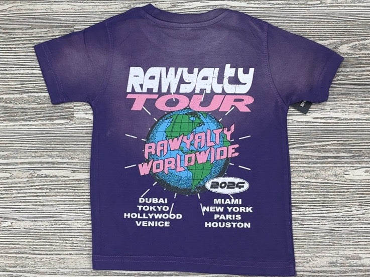 Rawyalty- worldwide shorts set (purple) (kids)