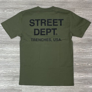 Planet Of The Grapes- street dept ss tee (army green)