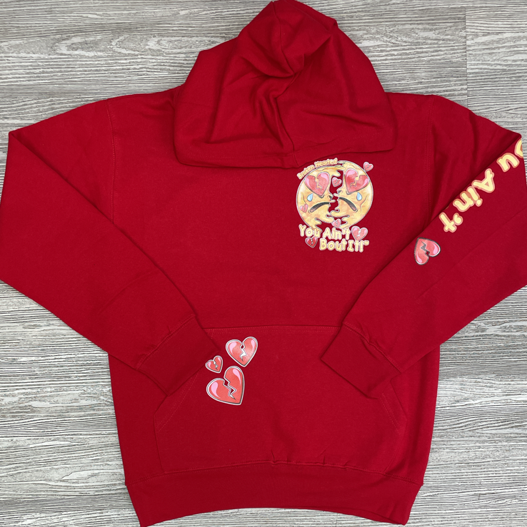 Game Changers- broken heart hoodie (red)