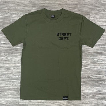 Planet Of The Grapes- street dept ss tee (army green)