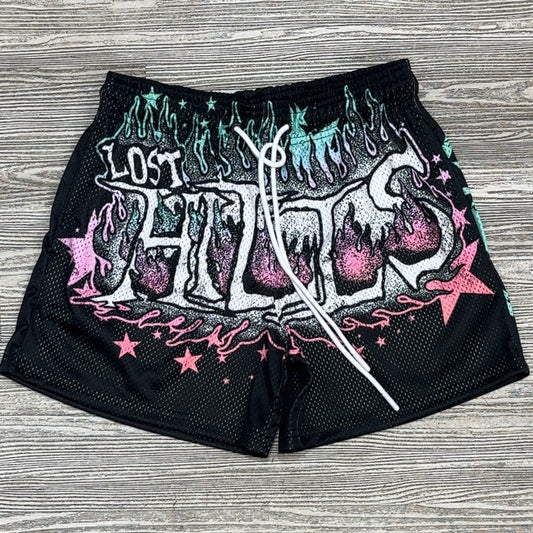 Lost Hills- spooky hills mesh shorts