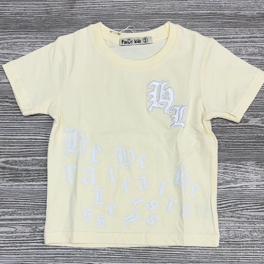 Focus- heartless ss tee (ivory)(kids)