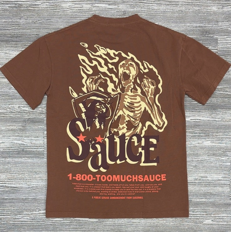 Sugarhill- “sauce” ss tee (brown)