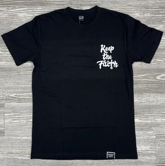 Planet Of The Grapes- keep the faith ss tee (black/white)