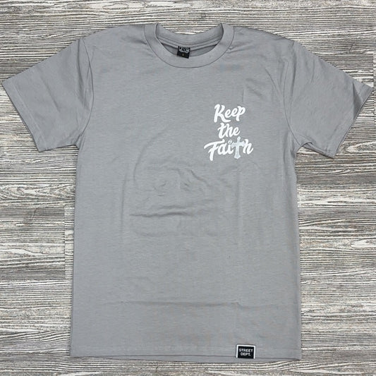 Planet Of The Grapes- keep the faith ss tee (gray/white)