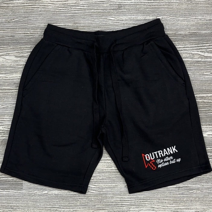 Outrank- no other option but up embroidered shorts