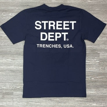 Planet Of The Grapes- street dept ss tee (navy)