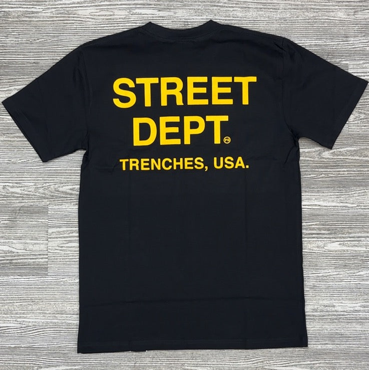 Planet Of The Grapes- street dept ss tee (black/yellow)