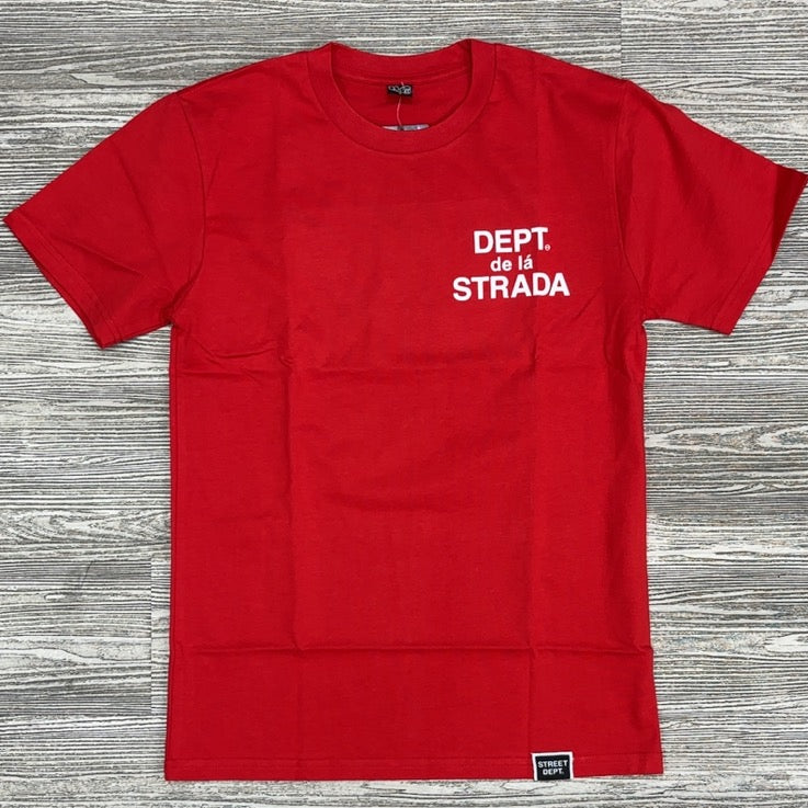 Planet Of The Grapes- Strada ss tee (red/white)