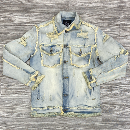 Focus- distressed jean jacket (vintage)