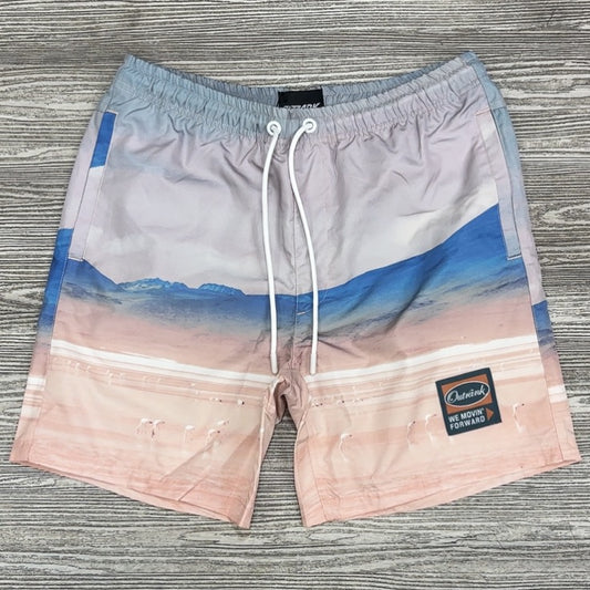 Outrank- isla grande 7” photo print nylon shorts
