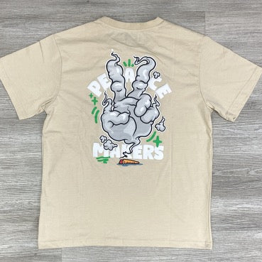 Highly Undrtd- peace makers ss tee (cream)