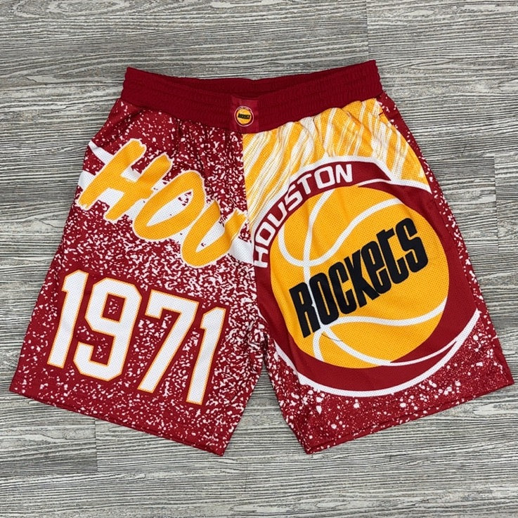 Mitchell & Ness- Nba Jumbotron Submimated Shorts Rockets